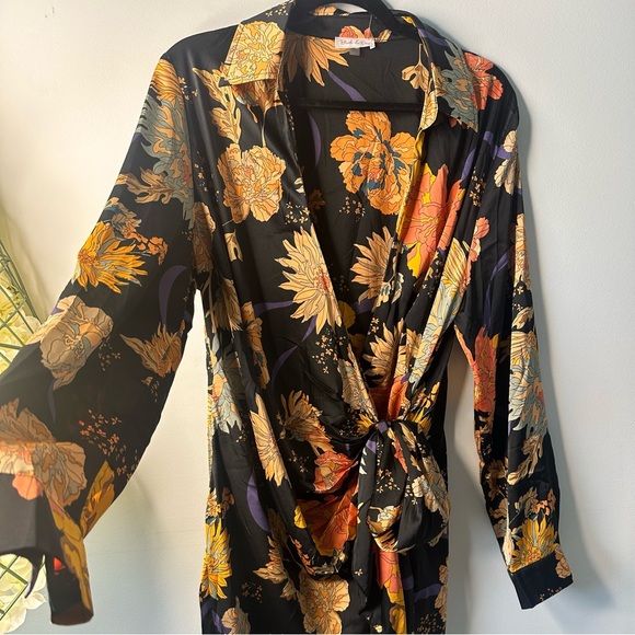 Plus Size Dress 1XL 2XL Fall  Long Sleeve Wrap Dress All Occasions Wedding - Picture 9 of 11